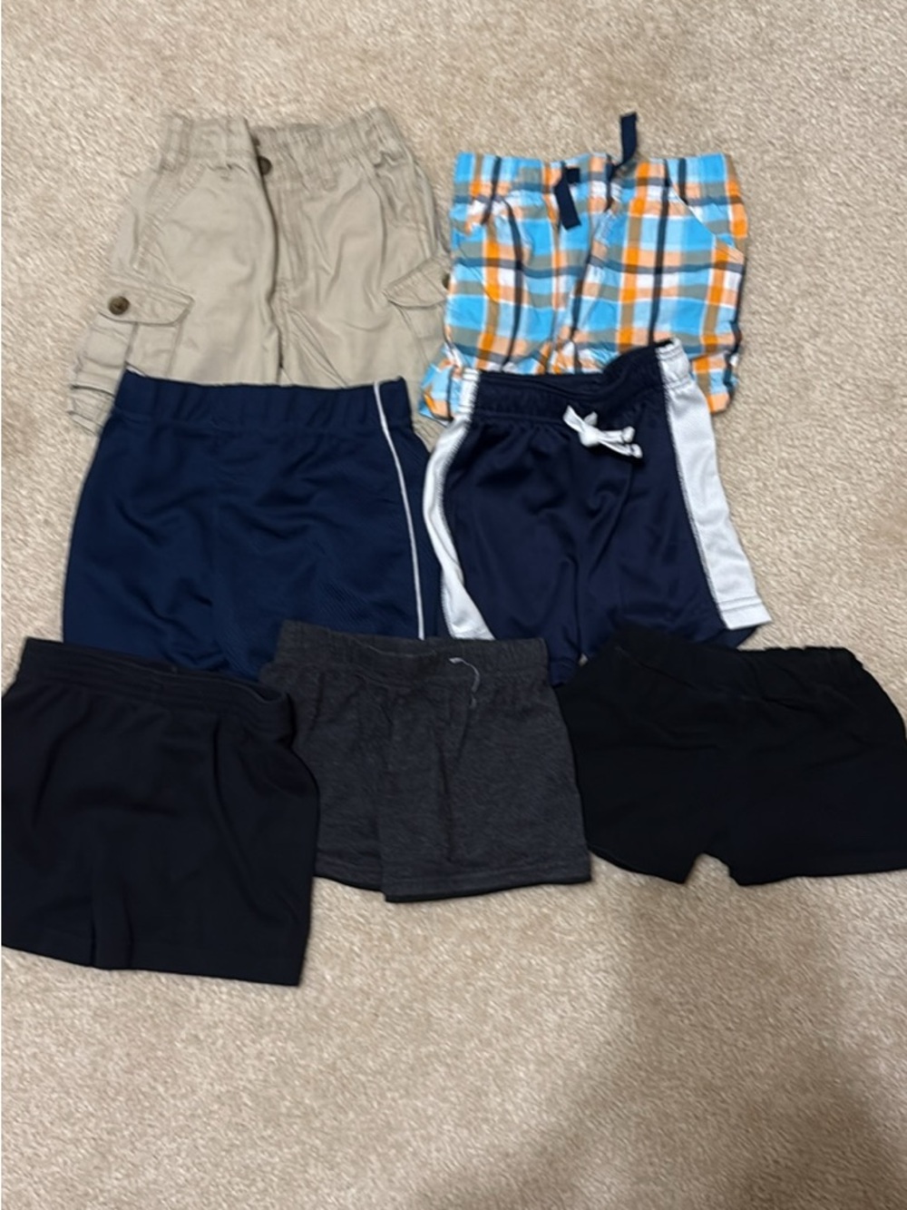 Kids Navy and Beige Mixed Bottoms Pack - Multi-Color Set
